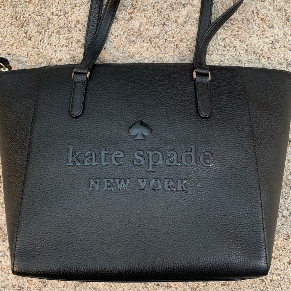 Kate Spade ♠️ Large Black Pebbled Leather Purse NWT